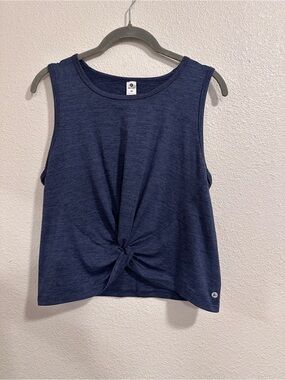 Reflex Navy Knot-Front Tank Top - Women